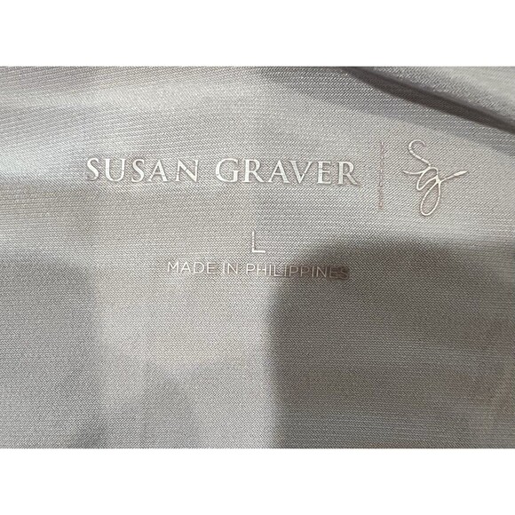 Susan Graver QVC Women’s Stretch Open Gray Long Sleeve Cardigan Size Large - Picture 6 of 7